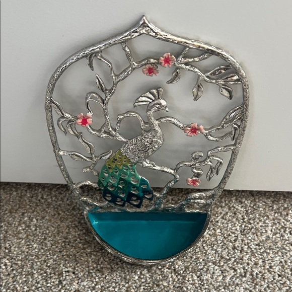 Silver Peacock Jewelry Holder - Picture 2 of 5
